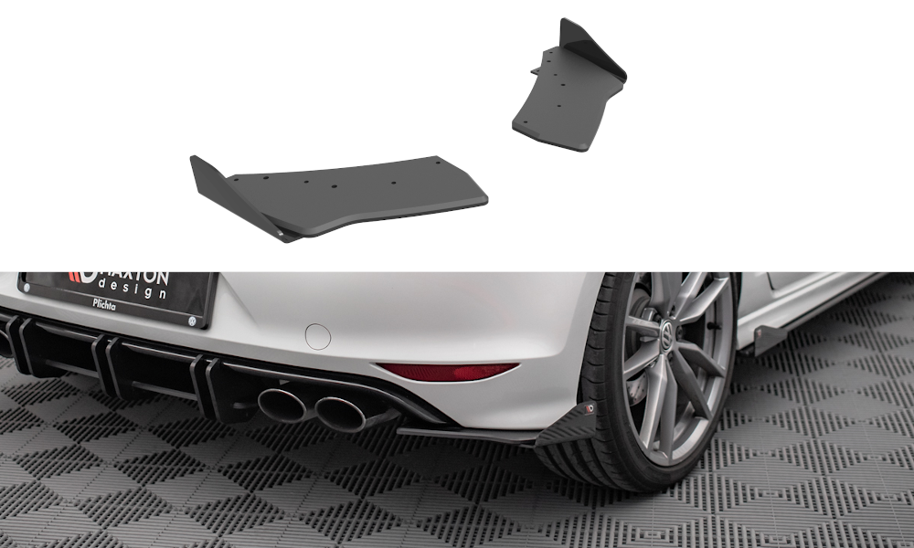 Street Pro Heck Ansatz Flaps passend für VW Golf R Mk7 schwarz Hochglanz