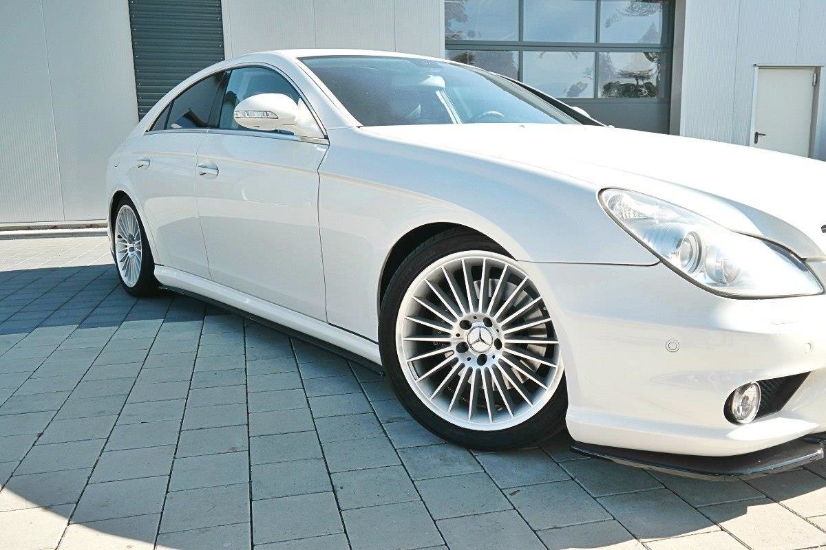 Seitenschweller Ansatz für Mercedes CLS C219 55AMG schwarz Hochglanz