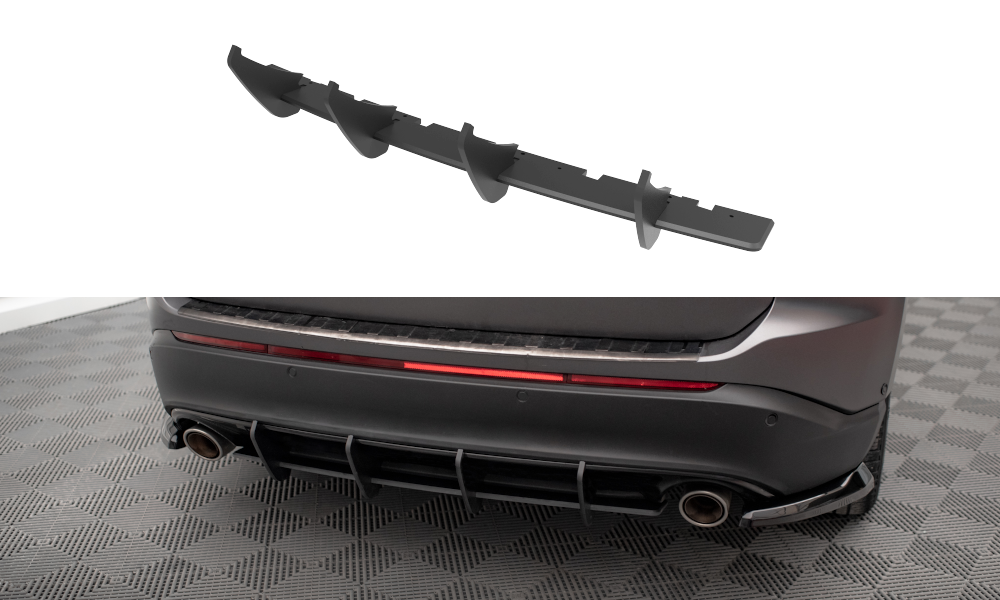 Street Pro Heckschürze Heck Ansatz Diffusor passend für Ford Edge Mk2 rot