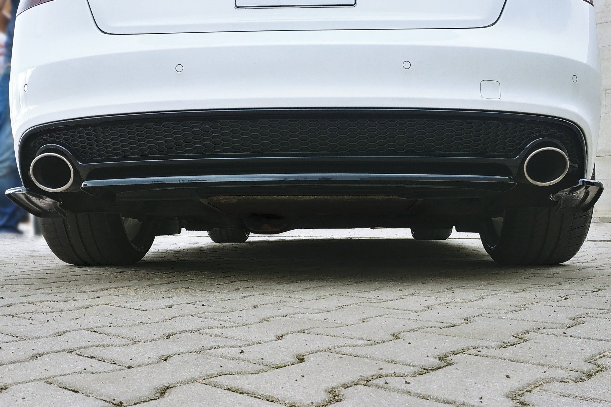 Heckansatz Audi A5 S-Line 8T Facelift schwarz Hochglanz