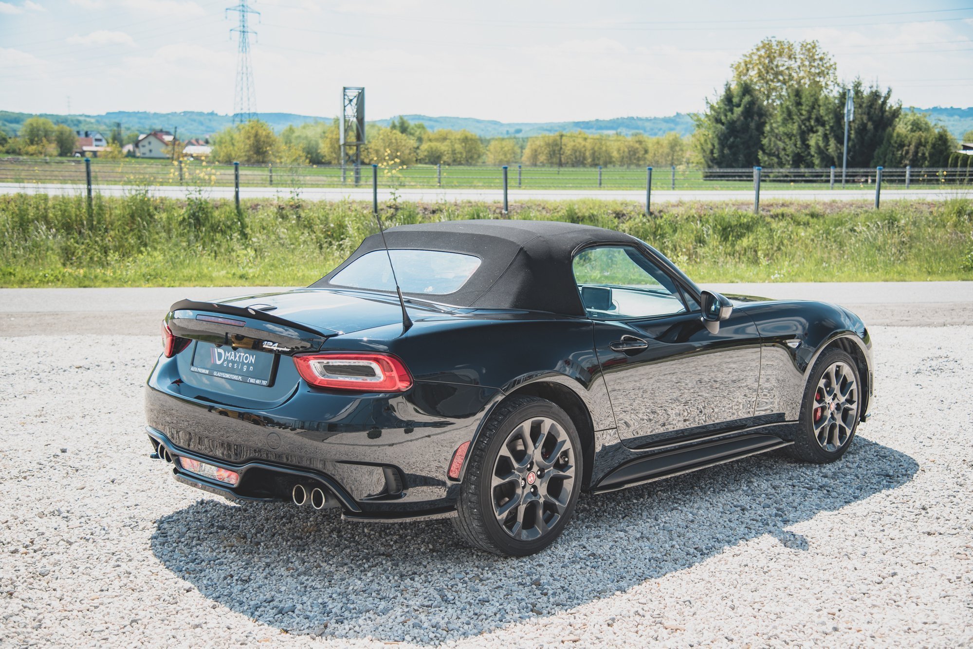 Diffusor Flaps passend für ABARTH 124 Spider schwarz Hochglanz