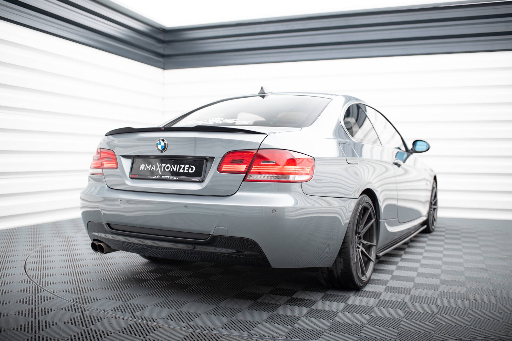 Spoiler CAP für BMW 3er M-Paket Coupe E92 schwarz Hochglanz