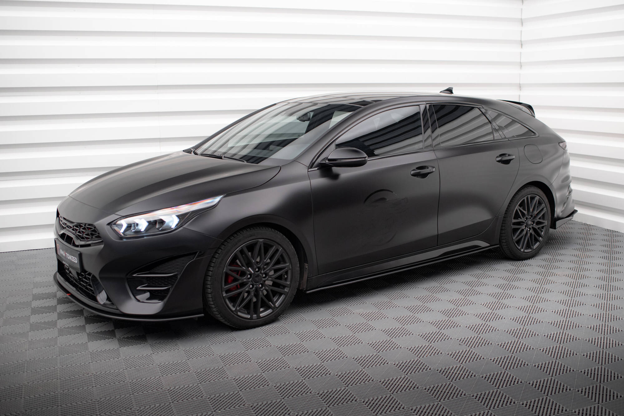 Street Pro Seitenschweller Leisten passend für Kia Proceed GT Mk1 FL rot