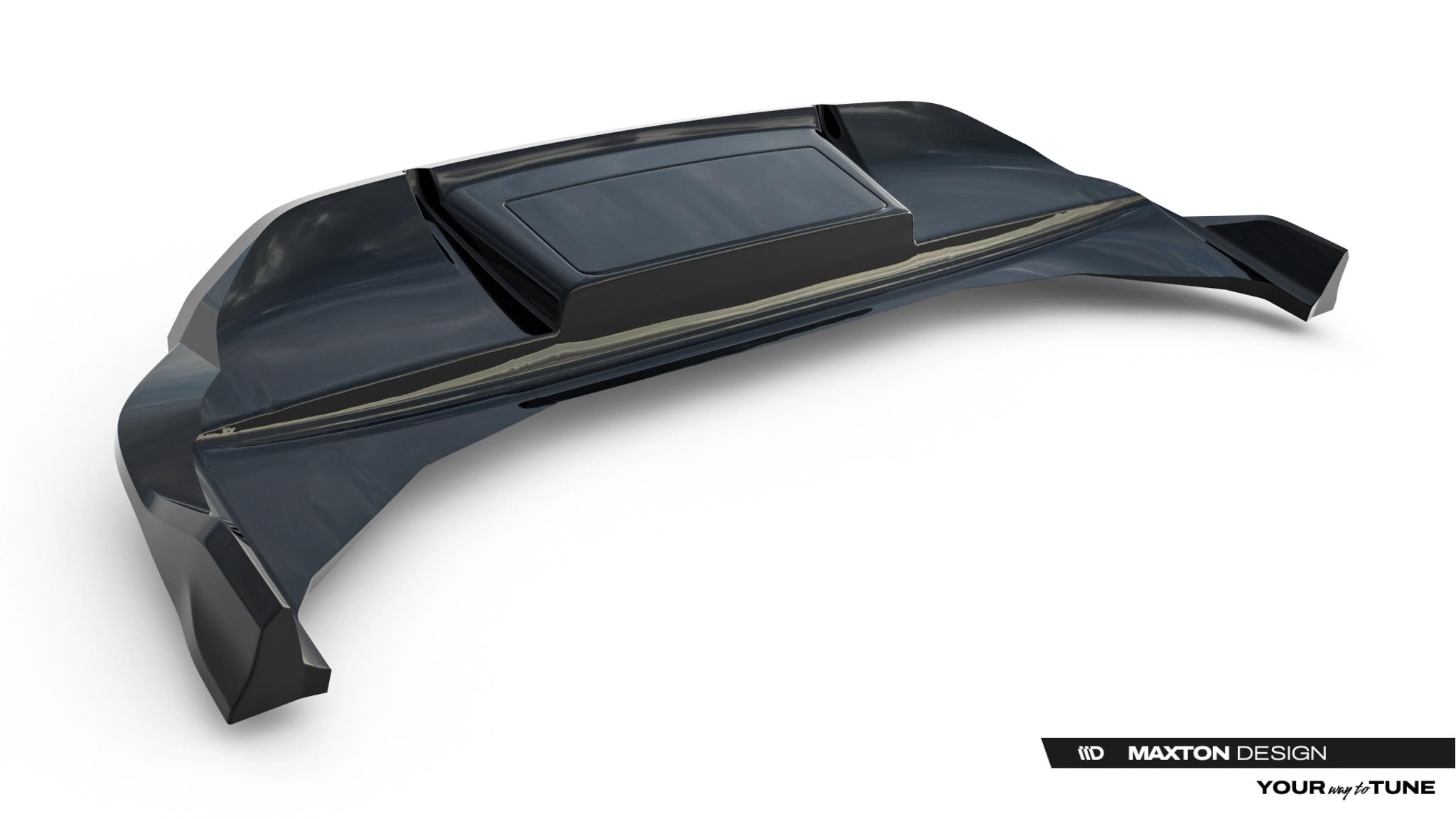 Diffusor Heckansatz passend für Audi Q6 e-tron S-Line / SQ6 e-tron SUV / Sportback Mk1 schwarz Hochglanz
