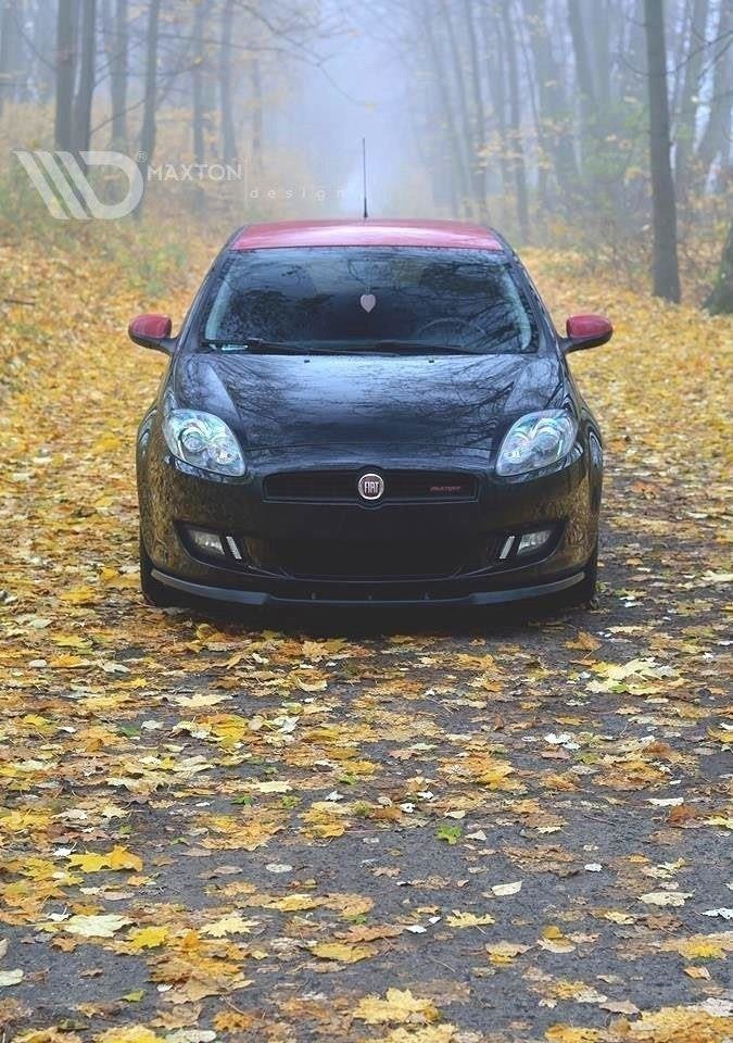 Street+ Spoilerlippe Front Ansatz passend für Fiat Bravo II schwarz Hochglanz