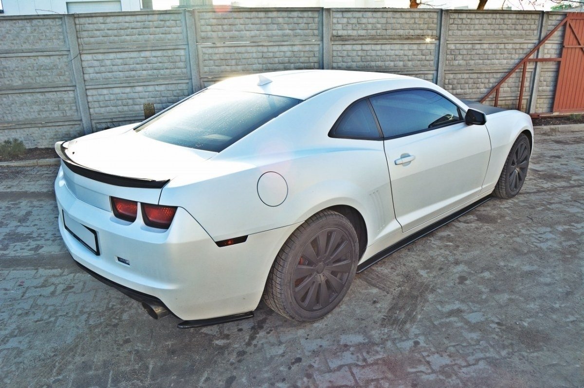 Heck Ansatz Flaps Diffusor für CHEVROLET CAMARO V SS - EU, US VERSION vor Facelift Carbon Look