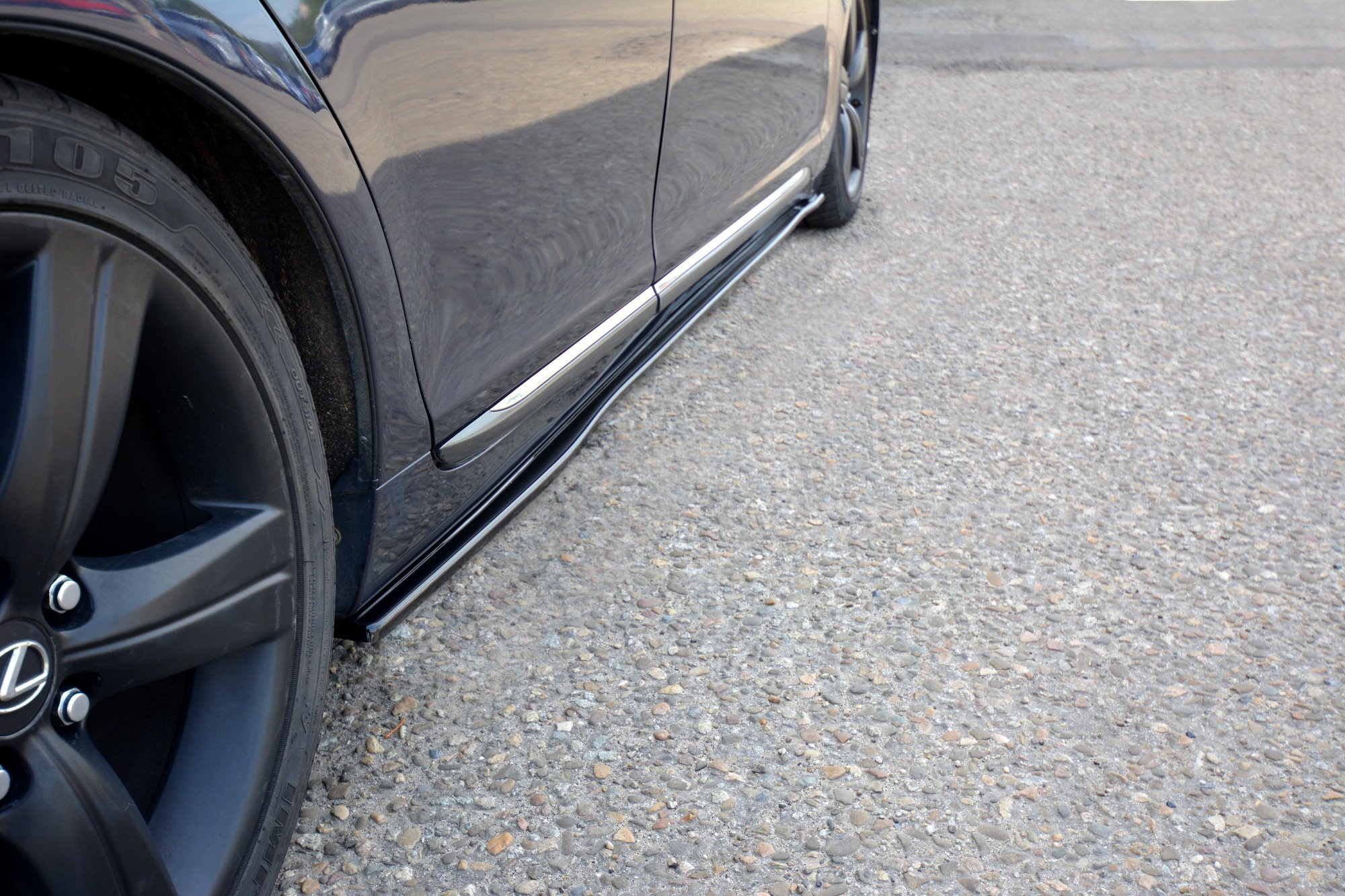 Seitenschweller Ansatz für Lexus GS Mk3 schwarz Hochglanz