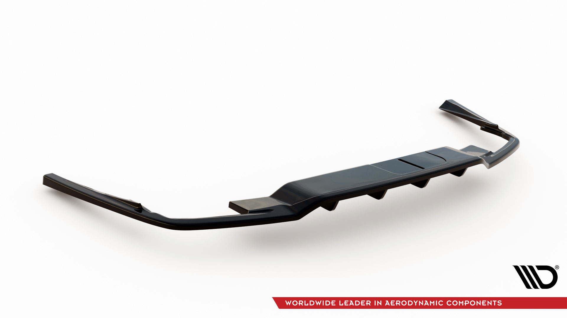 Street+ Mittlerer Diffusor RACE Heck Ansatz passend für Volvo S60/V60 R-Design Mk3 schwarz Hochglanz