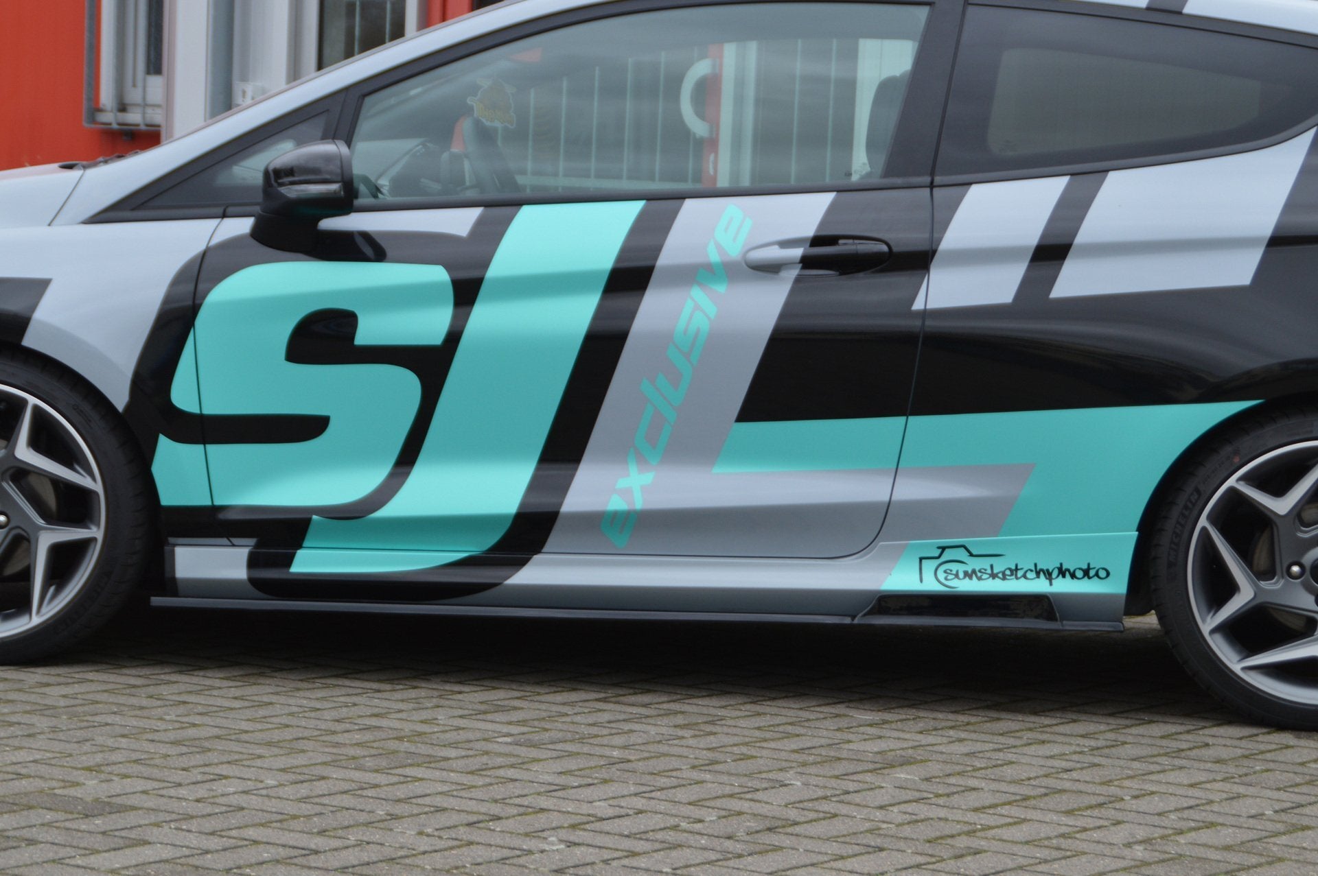 Seitenschweller im Cup5 Look für Suzuki Swift Sport FZ/NZ Schwarz Matt