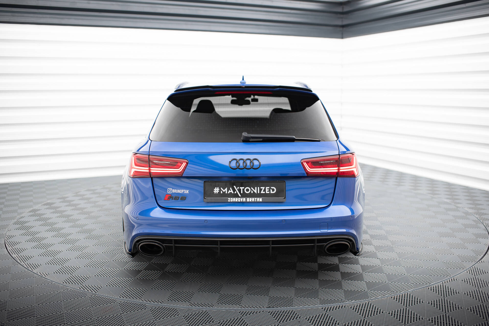 Spoiler CAP V.1 für Audi RS6 C7 / C7 Facelift schwarz Hochglanz
