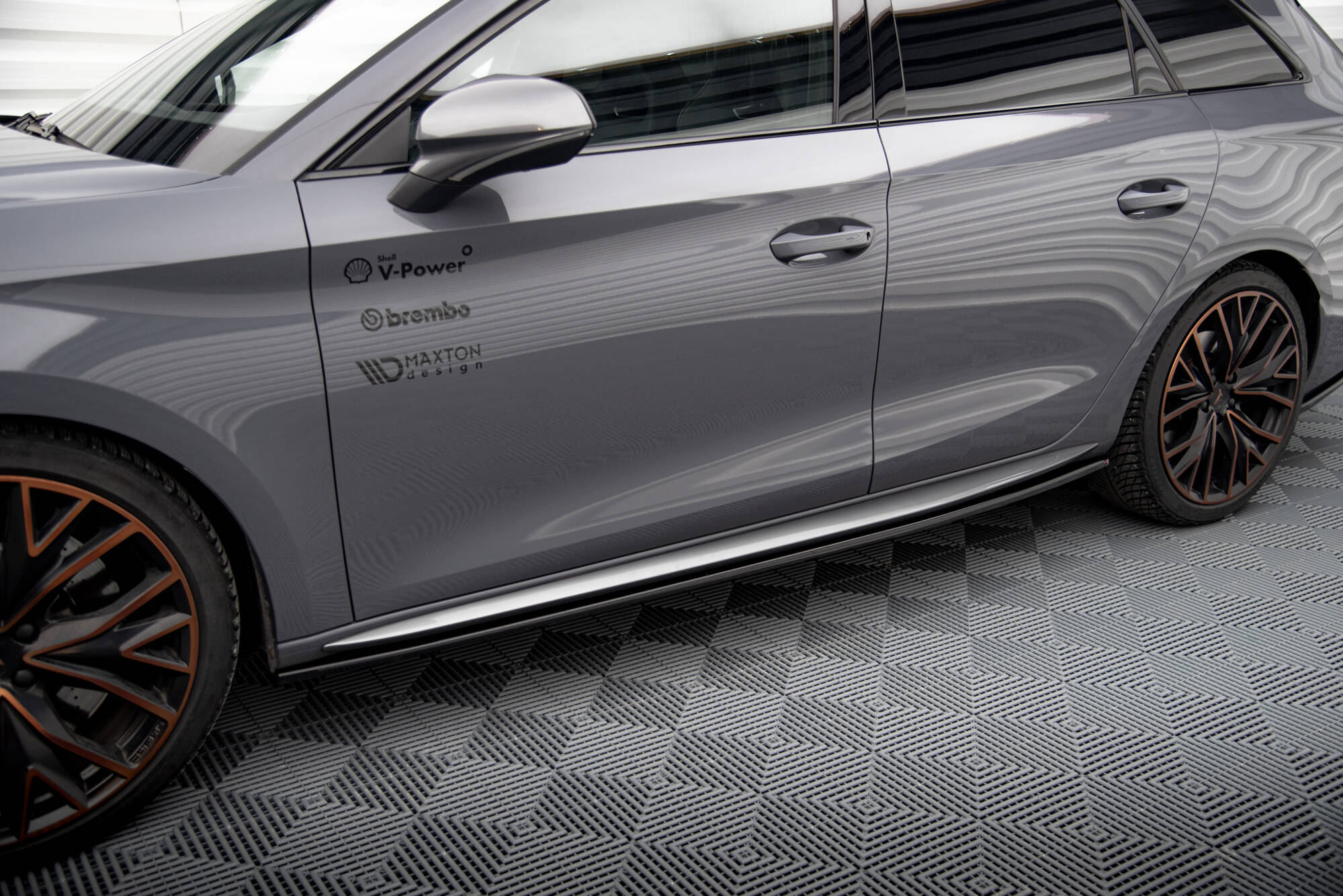 Seitenschweller Ansatz Paar V.1 passend für CUPRA Leon ST / Hatchback Aero Mk1 FL schwarz Hochglanz