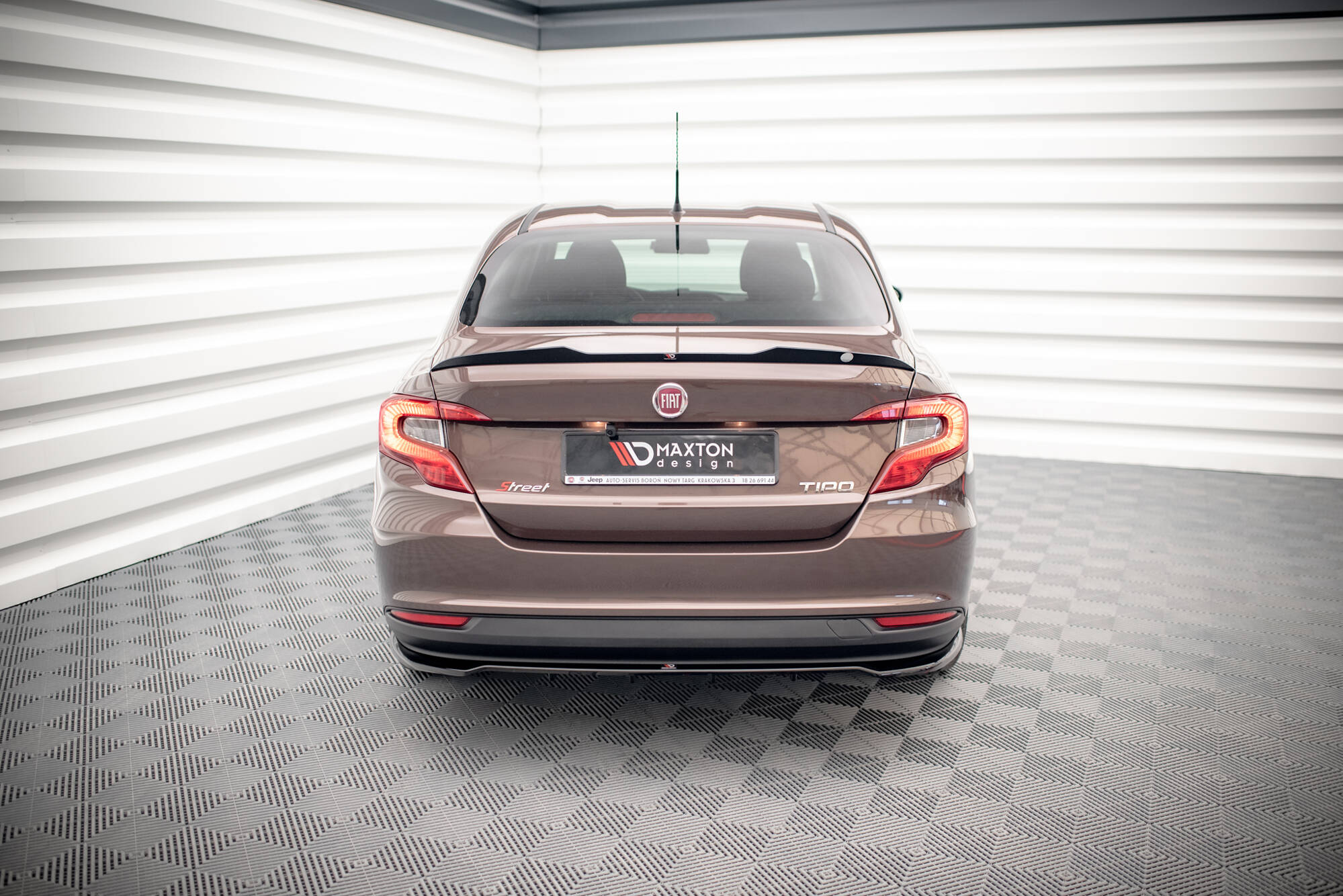 Heck Spoiler Aufsatz Abrisskante passend für Fiat Tipo S Limousine Mk1 schwarz Hochglanz