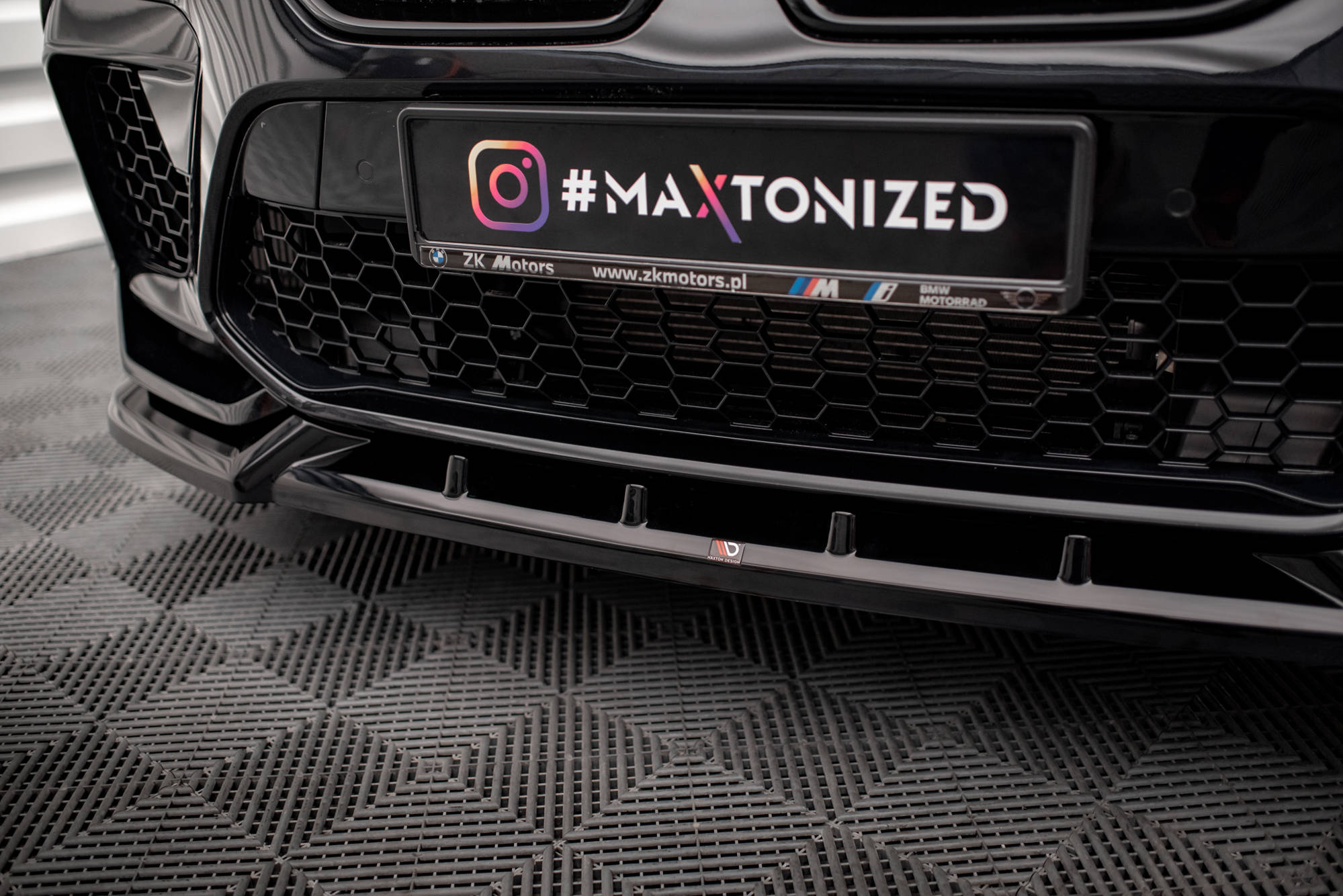 Street+ Spoilerlippe Front Ansatz V.2 passend für BMW X6 M F96 schwarz Hochglanz