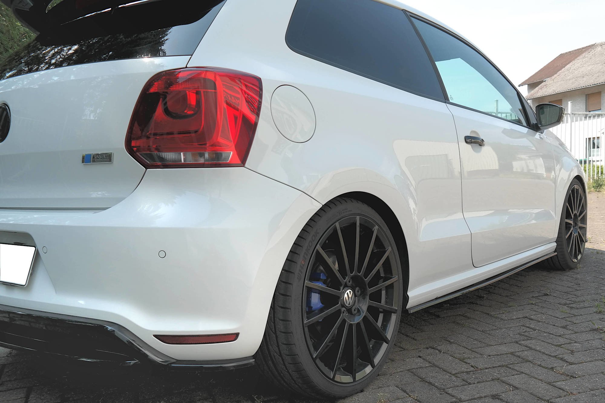 Street+ Seitenschweller Leisten passend für VW Polo WRC Mk5 schwarz Hochglanz
