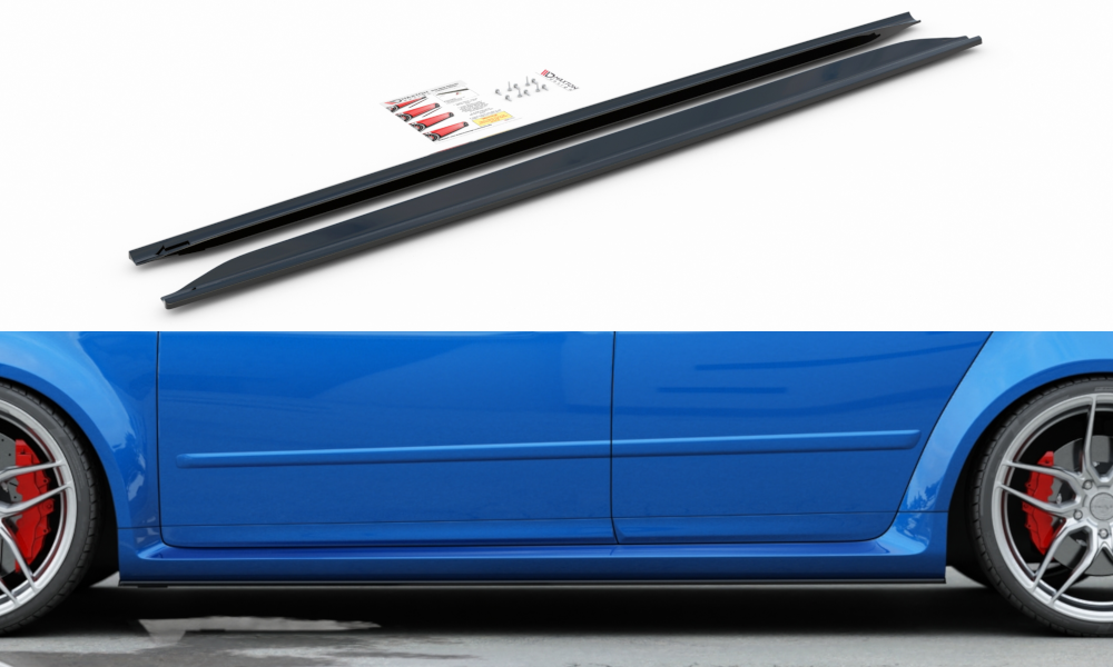 Seitenschweller Ansatz für Audi RS4 B7 Carbon Look