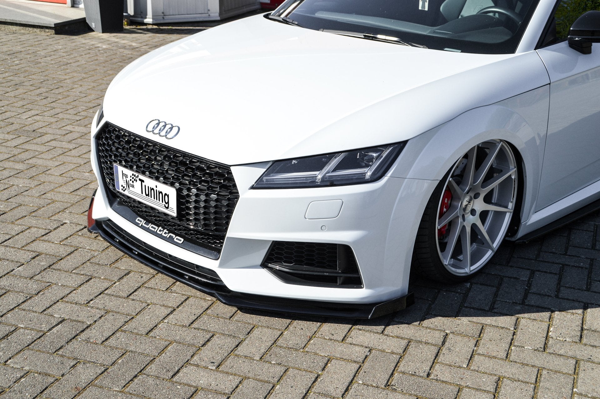 Spoilerschwert Frontspoiler Cuplippe mit Wing aus ABS für Audi TT+TTS 8S S-Line Carbon Optik
