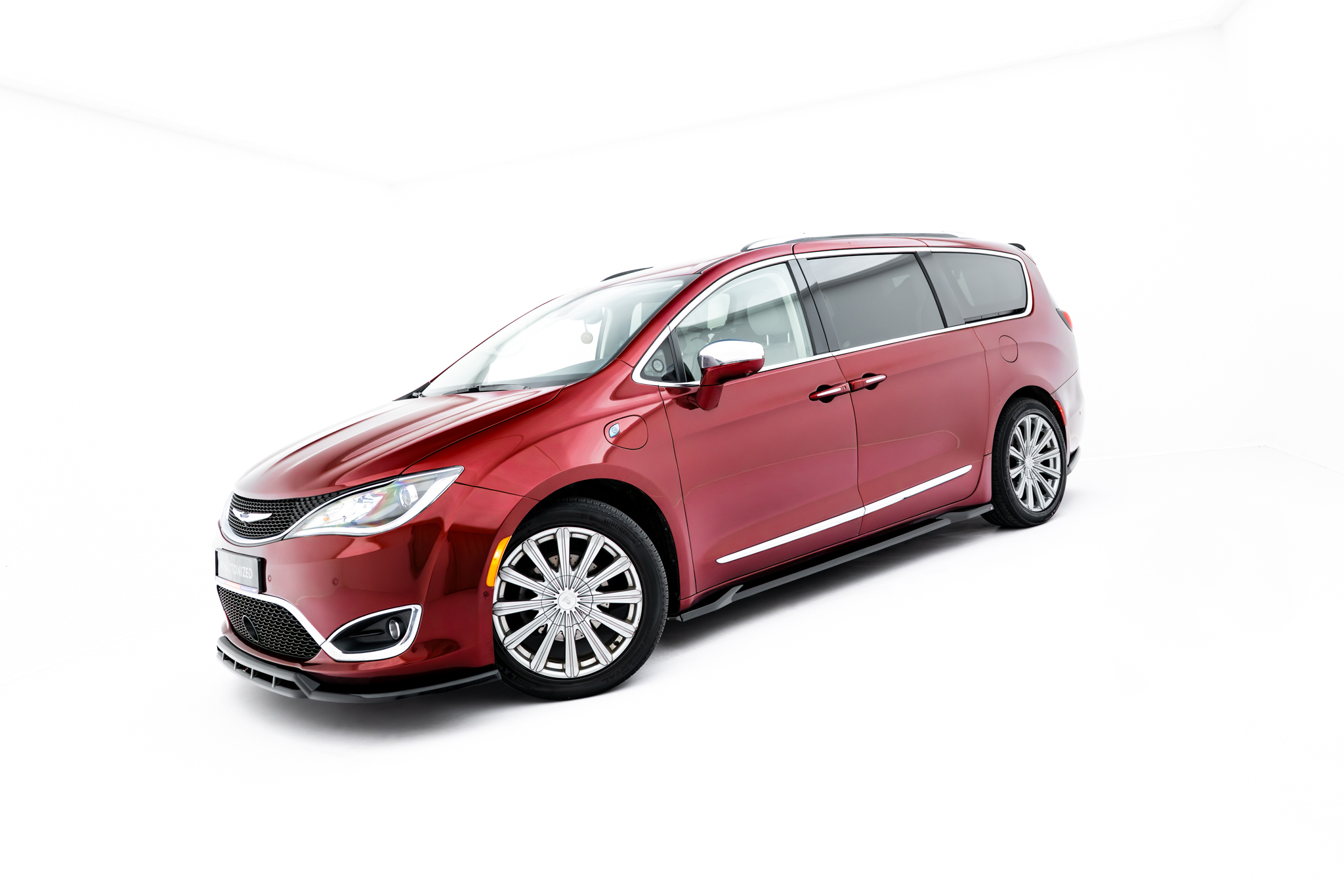 Seitenschweller Ansatz Paar V.2 passend für Chrysler Pacifica Mk2 schwarz Hochglanz