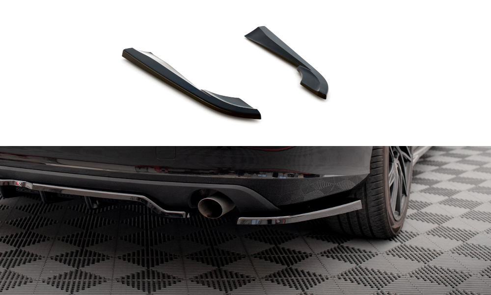 Street+ Heck Ansatz Flaps passend für Volvo V90 Mk2 schwarz Hochglanz