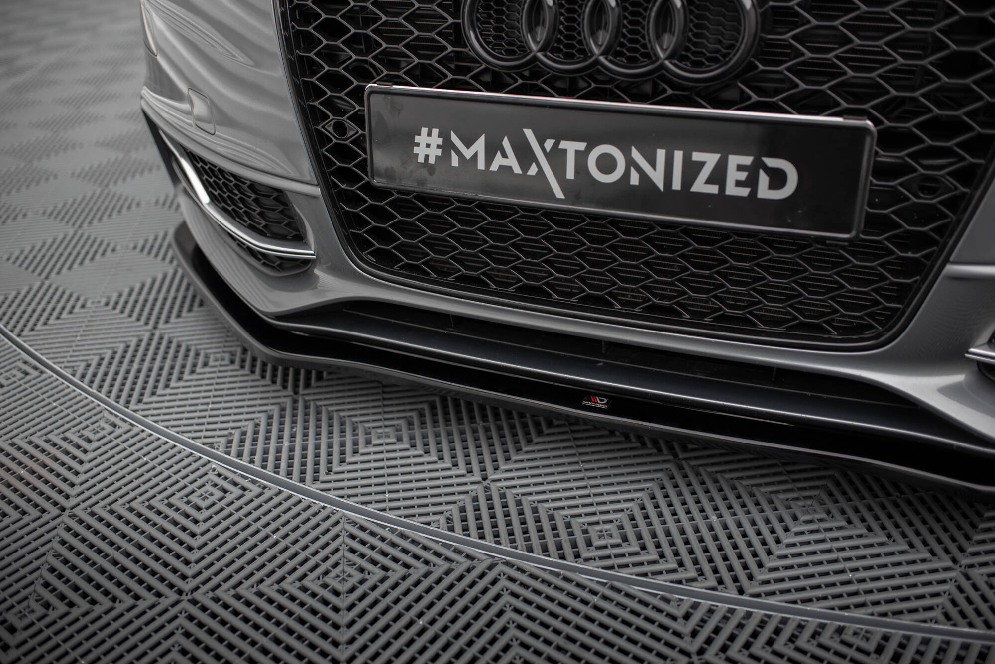 Street+ Spoilerlippe Front Ansatz V.2 passend für Audi S5 / A5 S-Line 8T FL schwarz Hochglanz