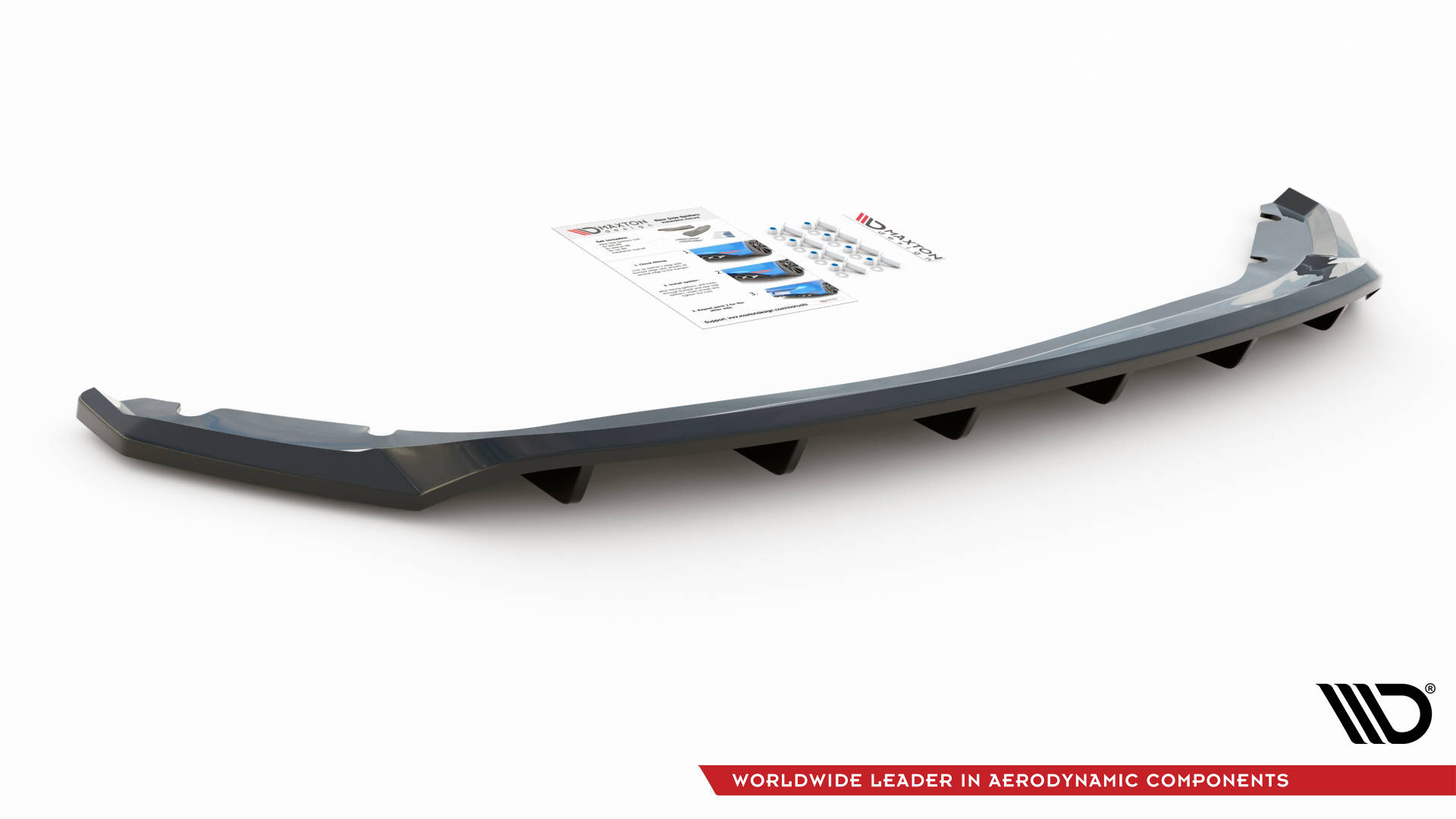 Street+ Mittlerer Diffusor RACE Heck Ansatz passend für Seat Leon Hatchback Mk3 schwarz Hochglanz