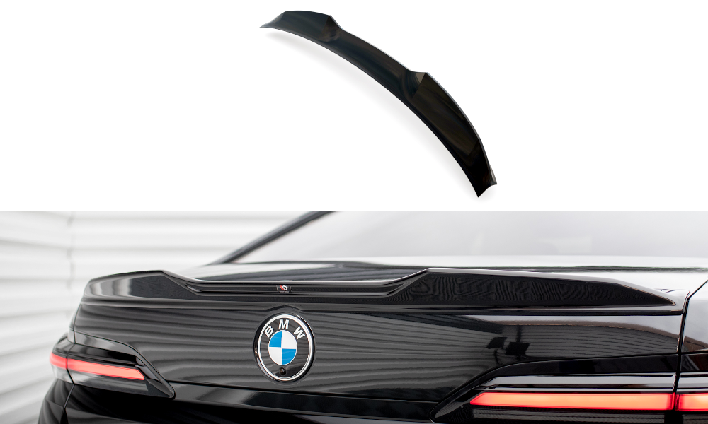 Heck Spoiler Aufsatz Abrisskante 3D passend für BMW 7 G70 schwarz Hochglanz