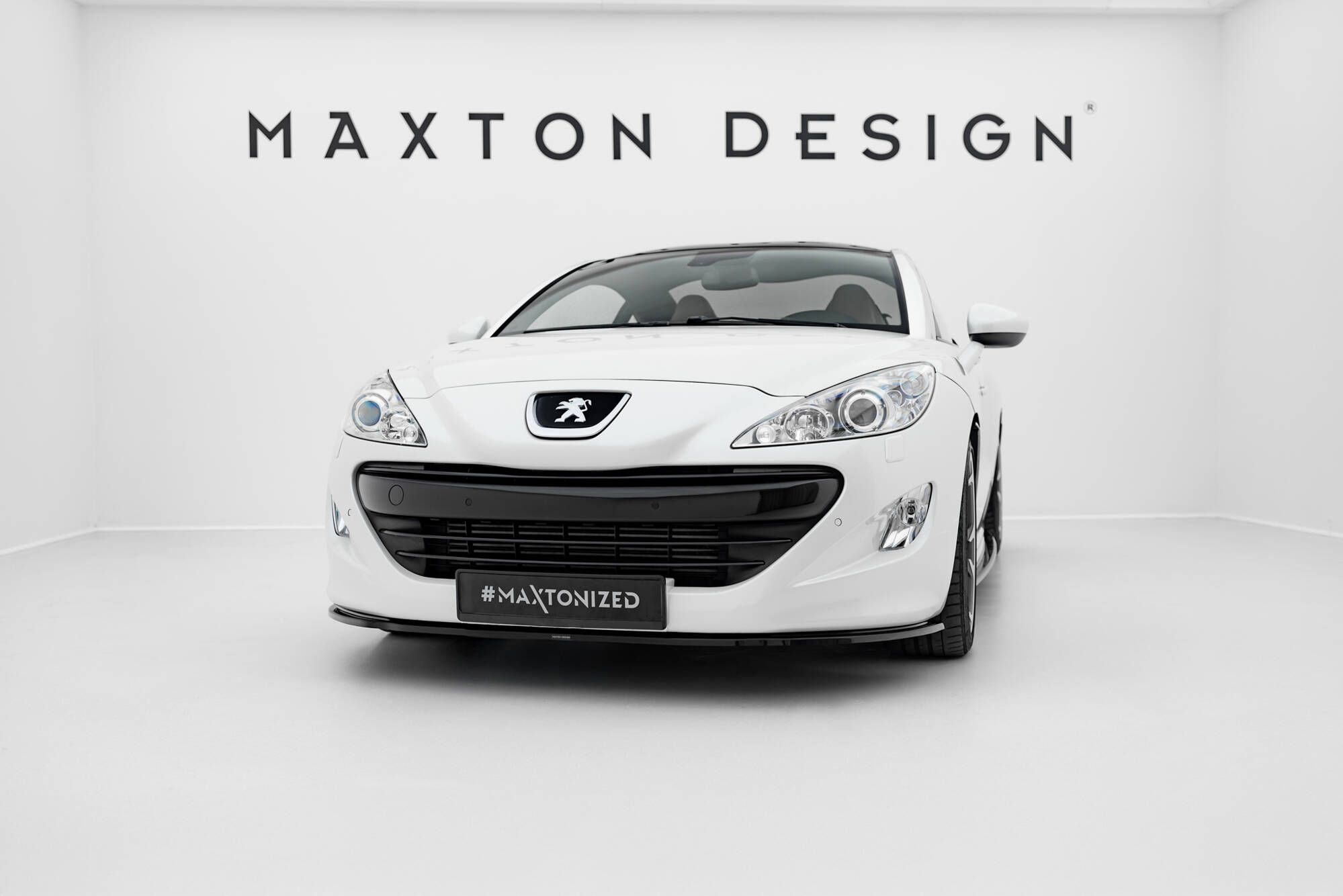 Street+ Spoilerlippe Front Ansatz V.1 passend für Peugeot RCZ Mk1 schwarz Hochglanz