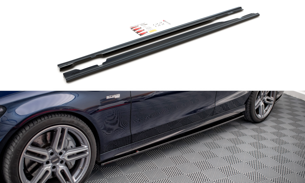 Seitenschweller Ansatz für MERCEDES- BENZ C43 AMG W205 Carbon Look