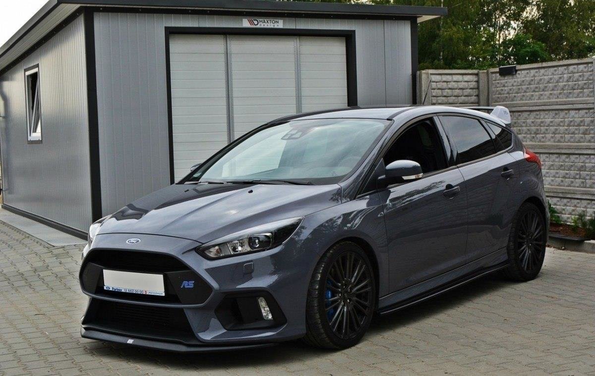 Street+ Spoilerlippe Front Ansatz V.2 passend für Ford Focus RS Mk3 schwarz Hochglanz