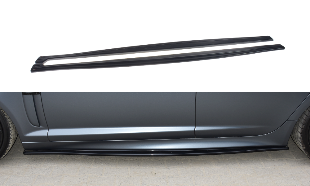 Seitenschweller Ansatz für Jaguar XF- R Mk1 schwarz Hochglanz