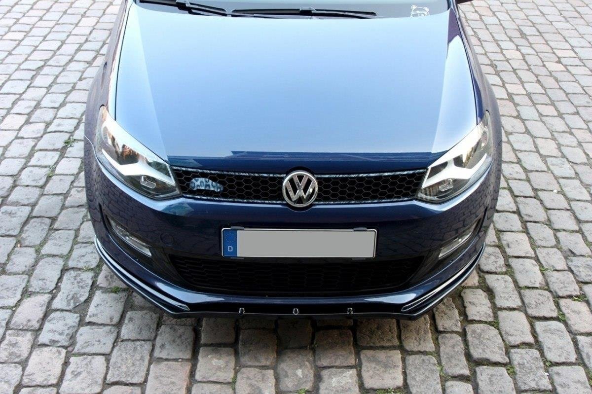Front Ansatz für VW Polo Mk5 schwarz Hochglanz