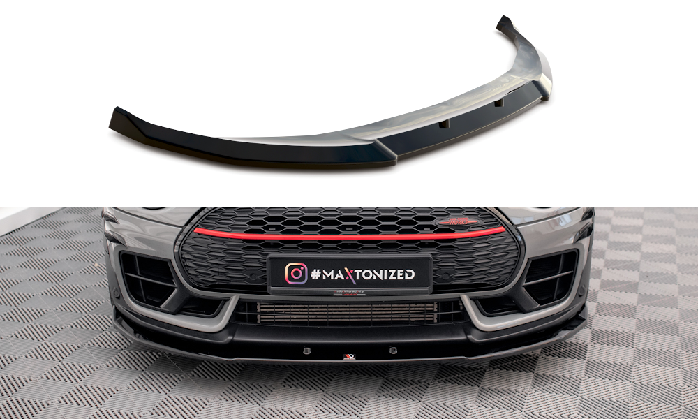 Street+ Spoilerlippe Front Ansatz V.3 passend für Mini Cooper Clubman John Cooper Works F54 FL schwarz Hochglanz