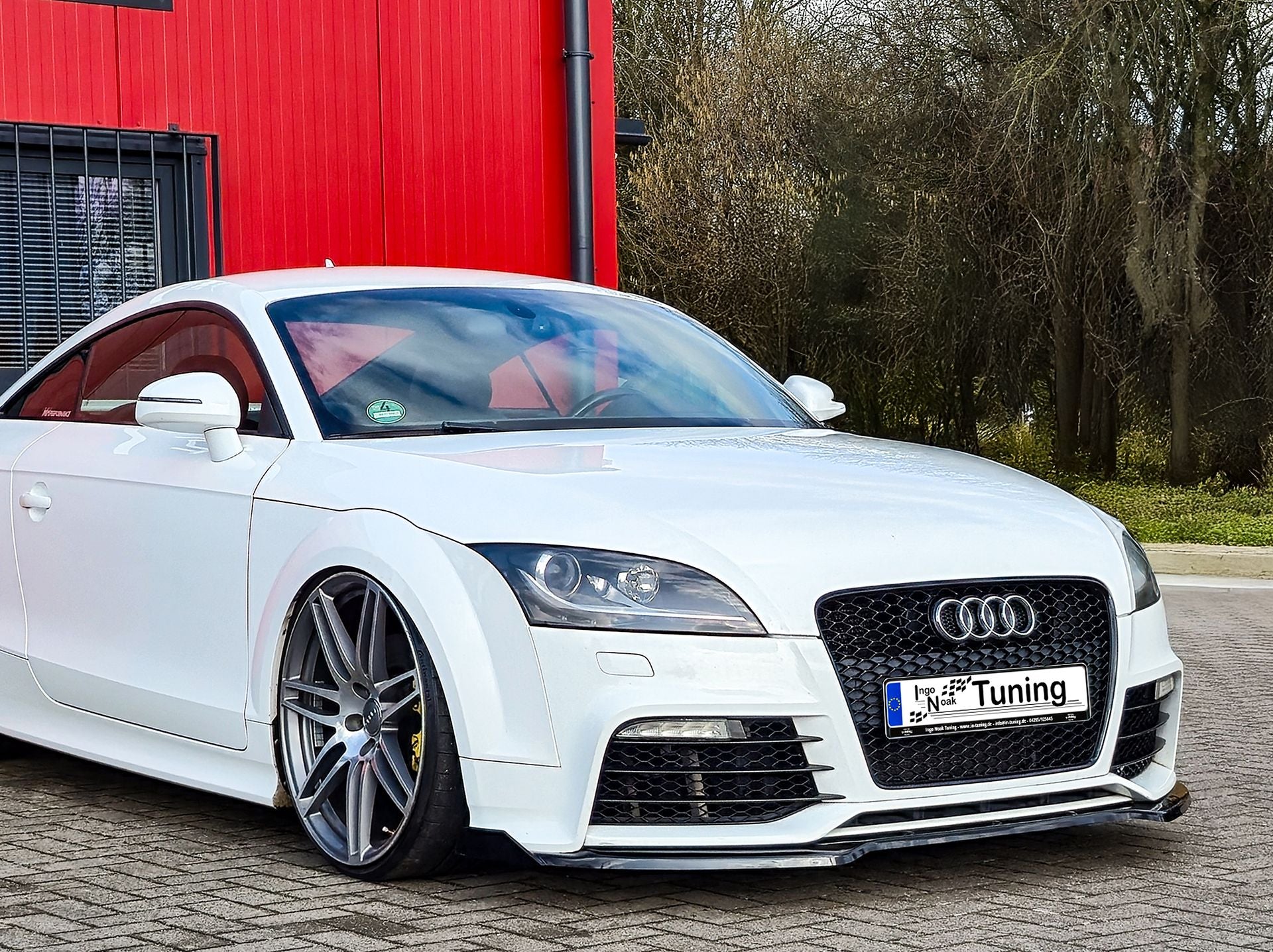 Cup Frontspoilerlippe mit Wings für Audi TT RS 8J Carbon Optik