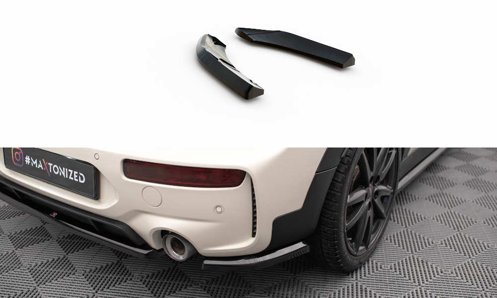 Street+ Heck Ansatz Flaps V.1 passend für Mini Cooper Clubman John Cooper Works F54 FL schwarz Hochglanz