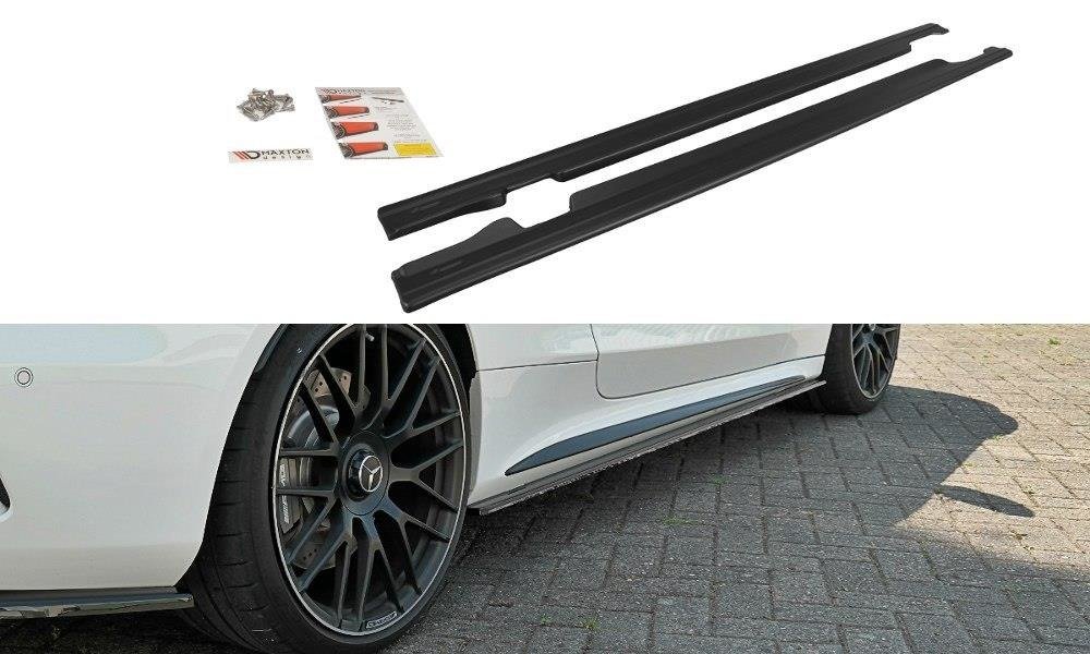 Street+ Seitenschweller Leisten passend für Mercedes C-Klasse C205 63 AMG Coupe schwarz Hochglanz