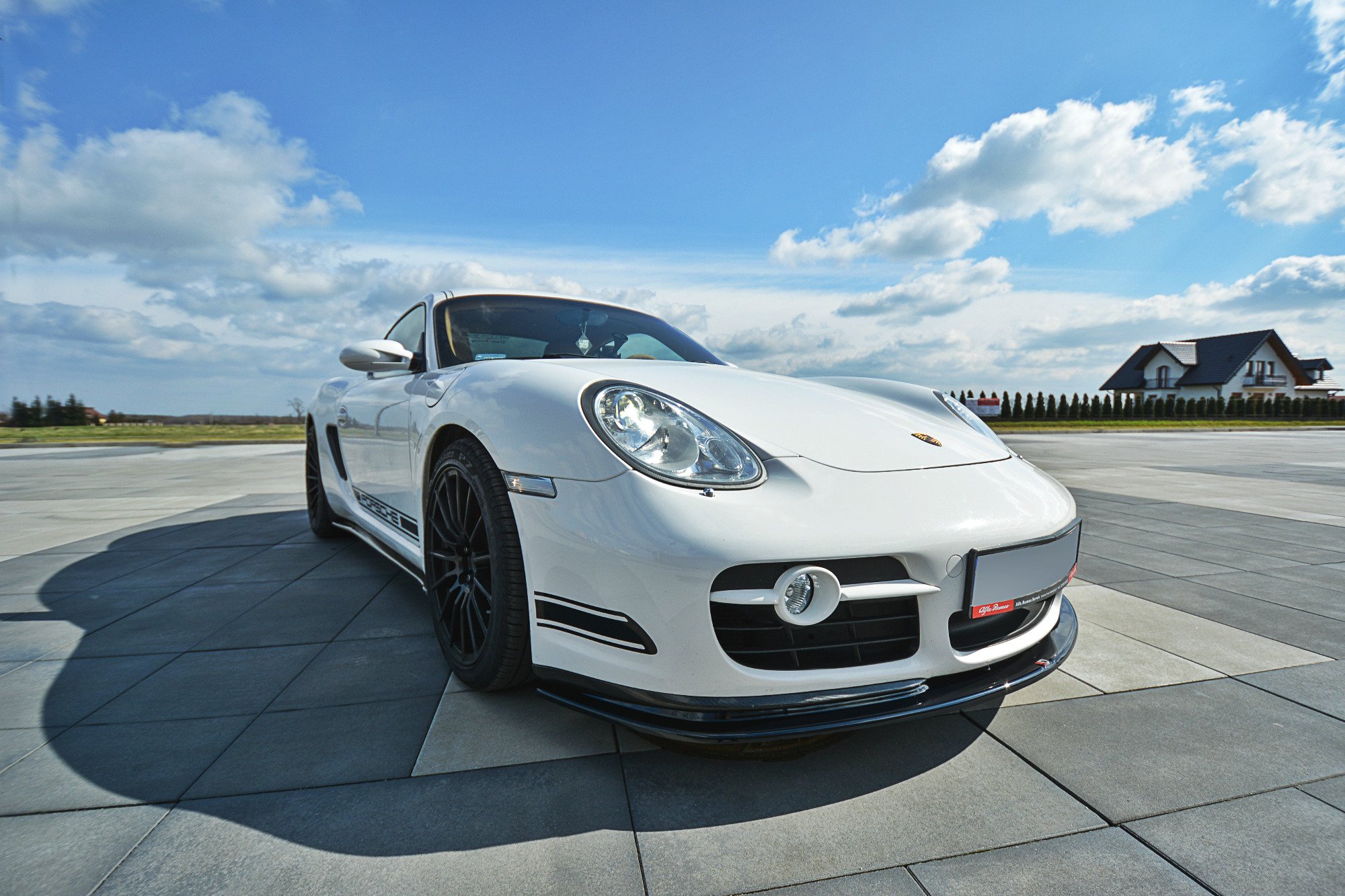 Front Ansatz V.2 für PORSCHE CAYMAN S 987C schwarz Hochglanz