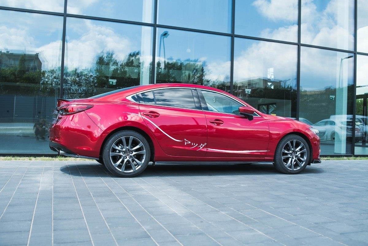 Seitenschweller Ansatz für Mazda 6 Limousine GJ Mk3 schwarz Hochglanz