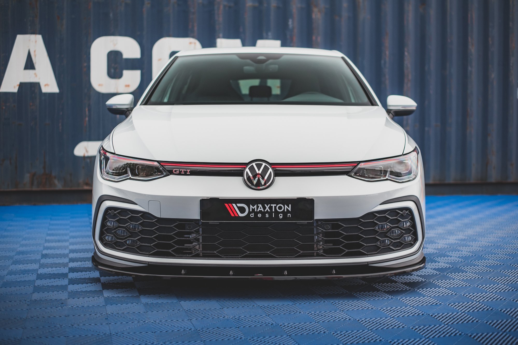 Street+ Spoilerlippe Front Ansatz passend für VW Golf GTI / GTE / GTD / R-Line Mk8 schwarz Hochglanz