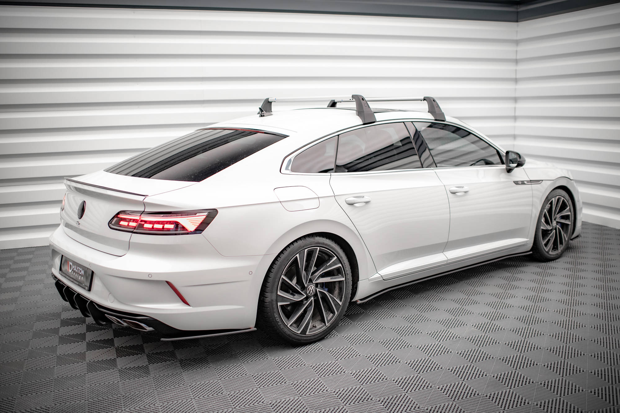 Street Pro Seitenschweller Leisten V.2 passend für VW Arteon R / R-Line FL rot