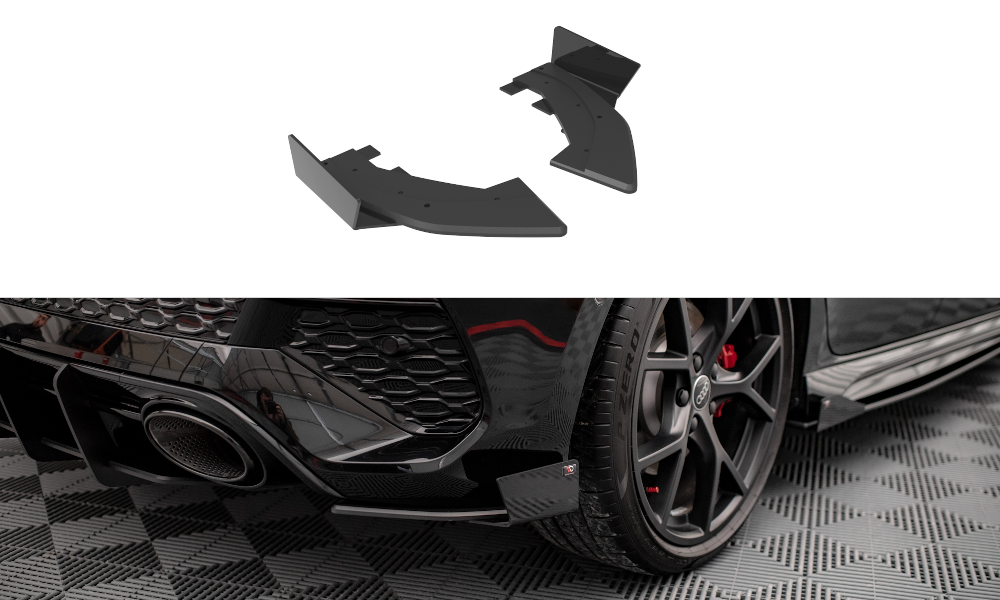 Street Pro Heck Ansatz Flaps passend für Audi RS3 Sportback 8Y rot+ Hochglanz Flaps