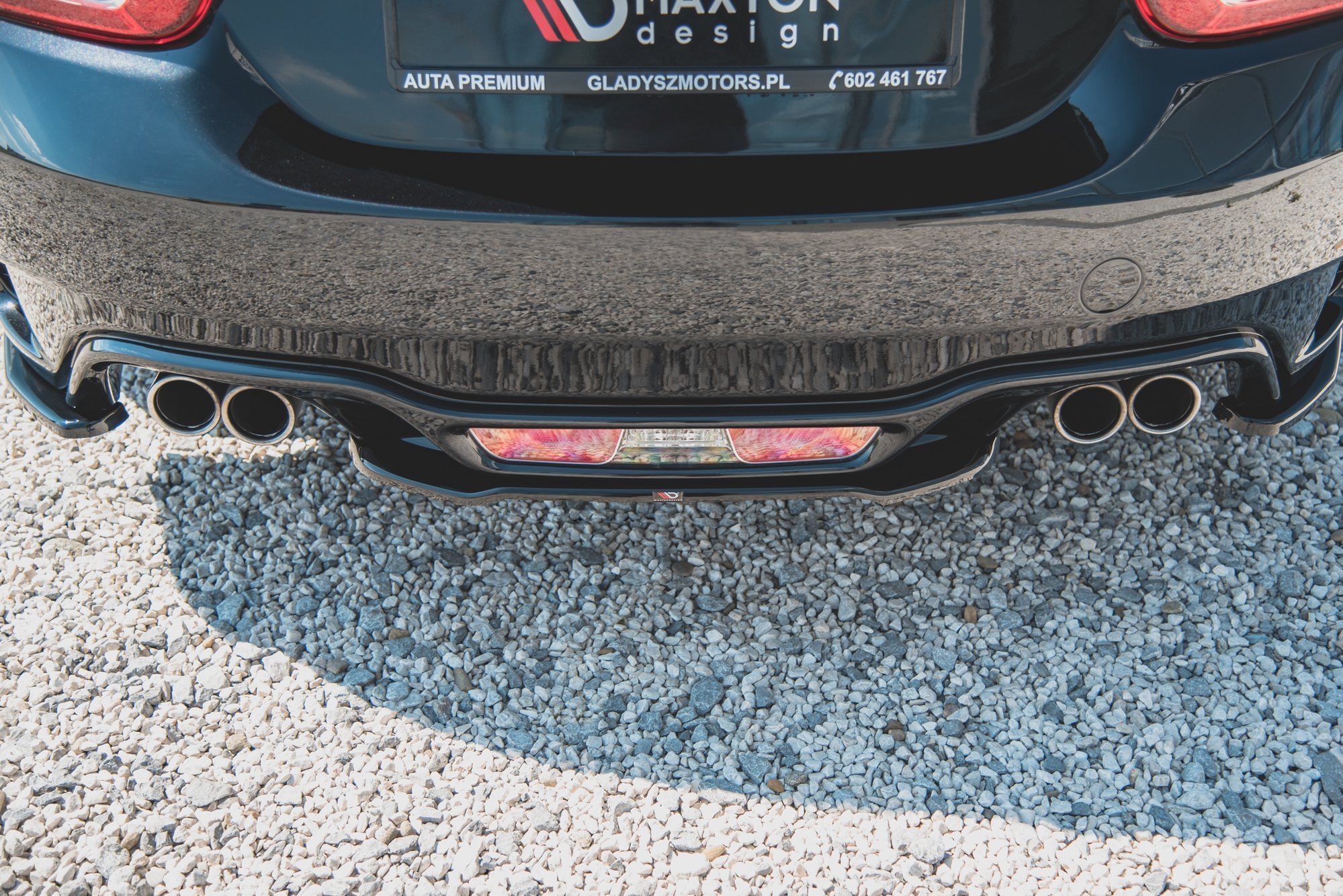 Mittlerer Diffusor Heck Ansatz für Fiat 124 Spider Abarth Carbon Look