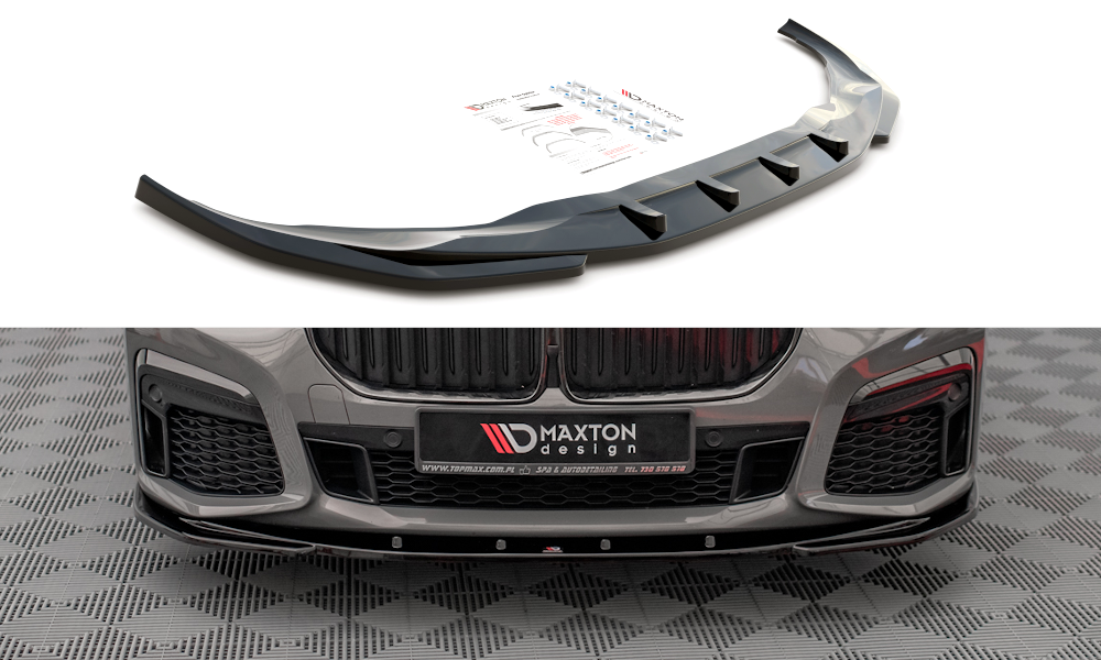 Street+ Spoilerlippe Front Ansatz V.1 passend für BMW 7 M-Paket G11 / G12 FL schwarz Hochglanz