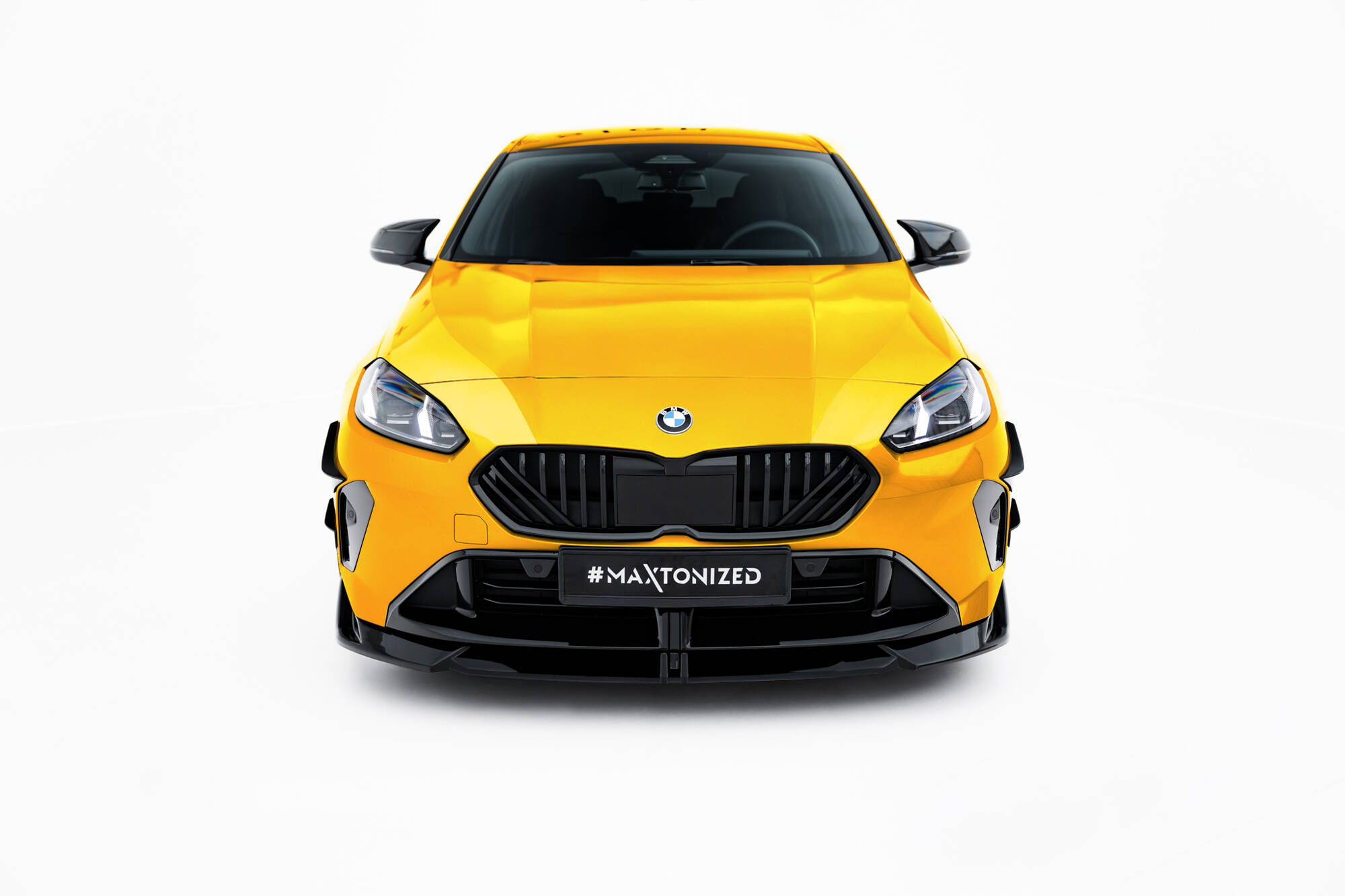 Street+ Spoilerlippe Front Ansatz V.2 passend für BMW 1er M-Paket F70 schwarz Hochglanz
