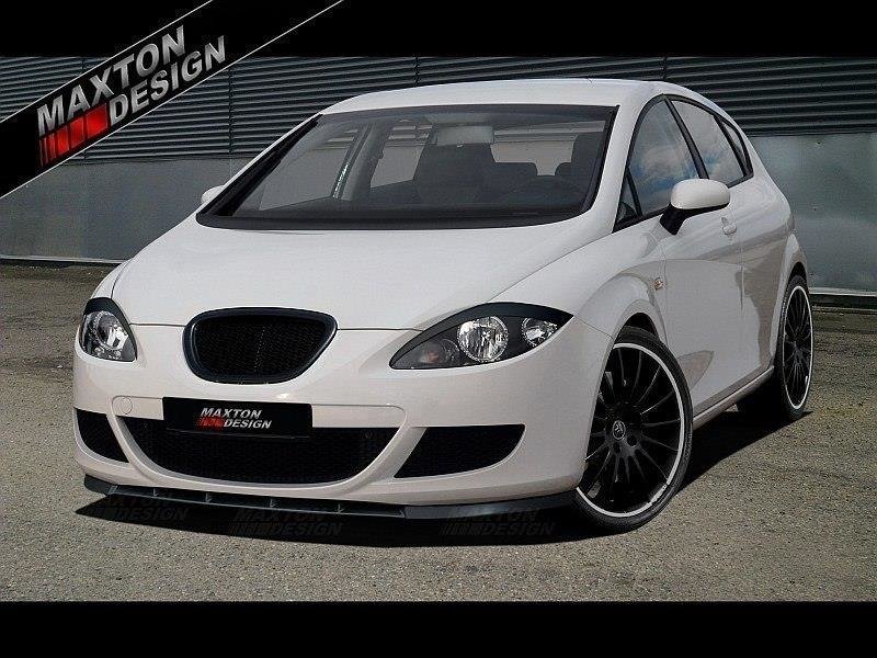 Street+ Spoilerlippe Front Ansatz passend für Seat Leon MK2 vor FL schwarz Hochglanz
