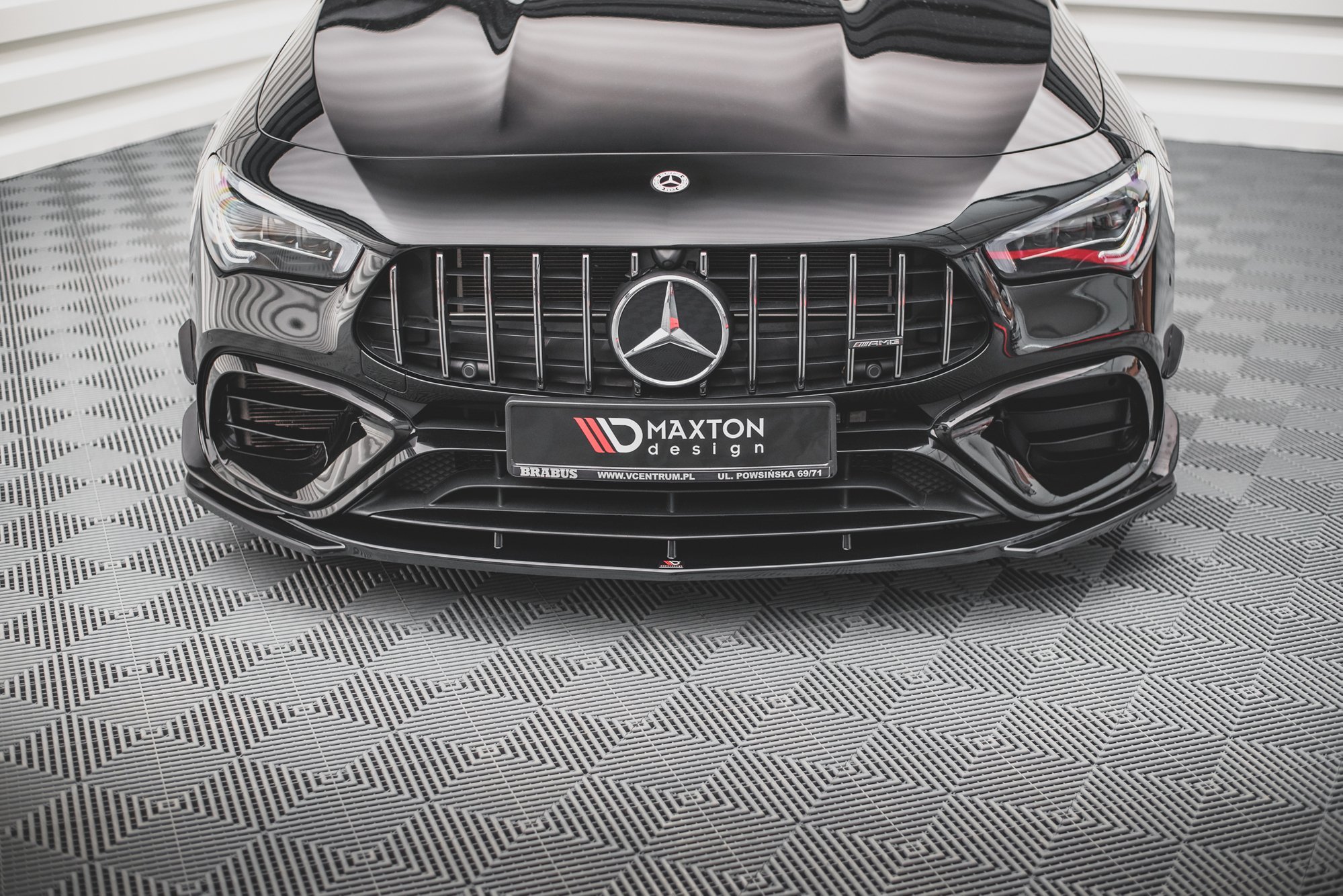 Street+ Spoilerlippe Front Ansatz V.3 passend für Mercedes-AMG CLA 45 Aero C118 schwarz Hochglanz