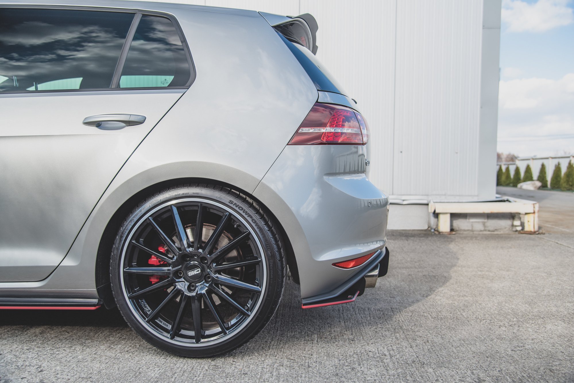 Street Pro Heck Ansatz Flaps Diffusor für L + R V.1 VW Golf 7 GTI