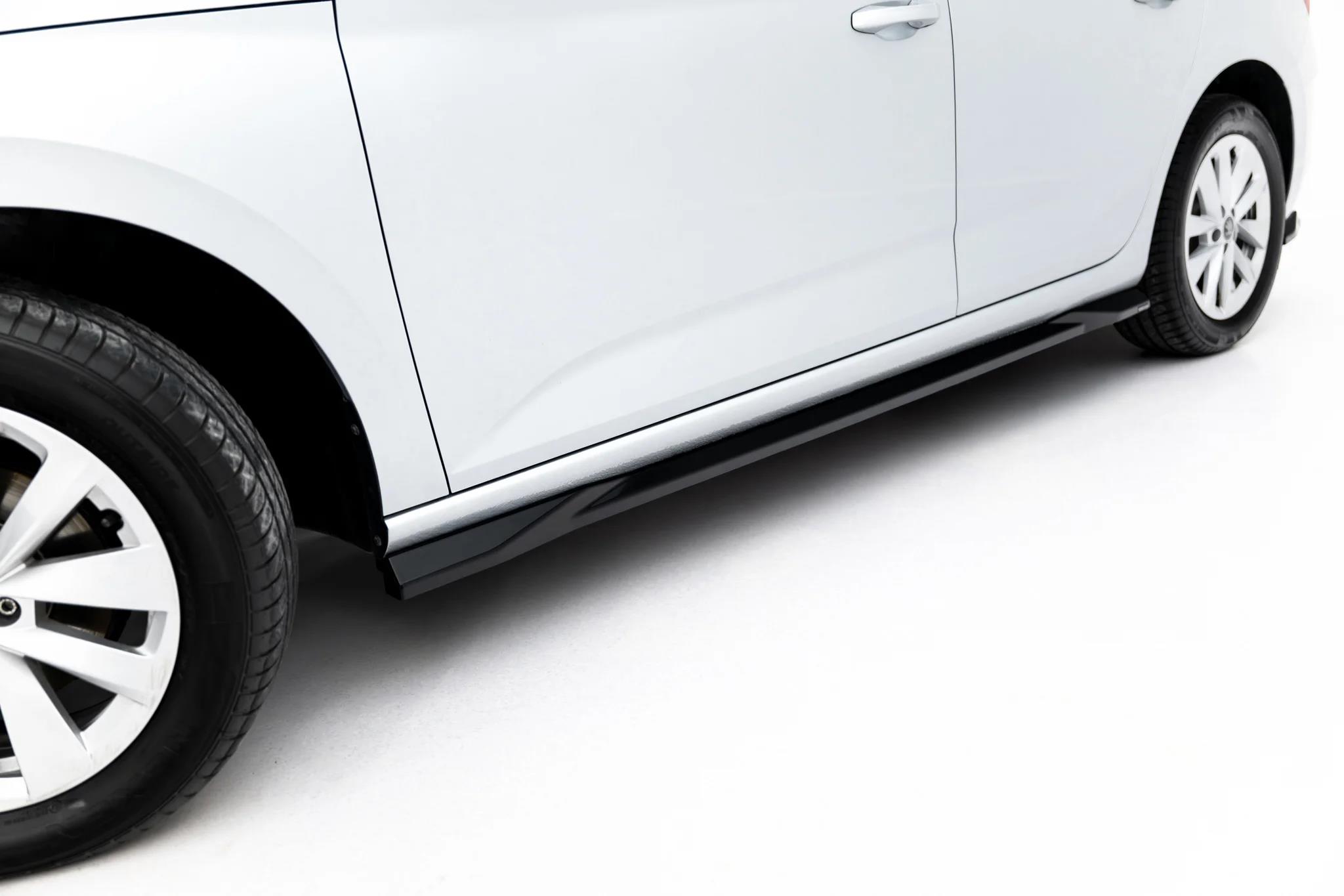 Street+ Seitenschweller Leisten passend für Skoda Scala Mk1 Facelift schwarz Hochglanz