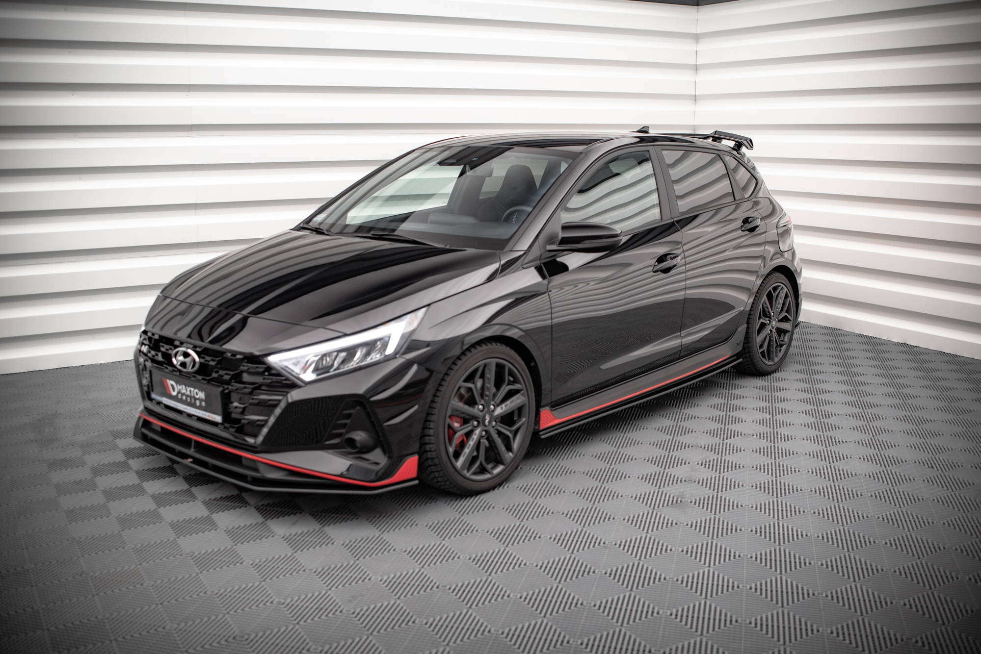 Street Pro Seitenschweller Leisten passend für Hyundai I20 N Mk3 rot