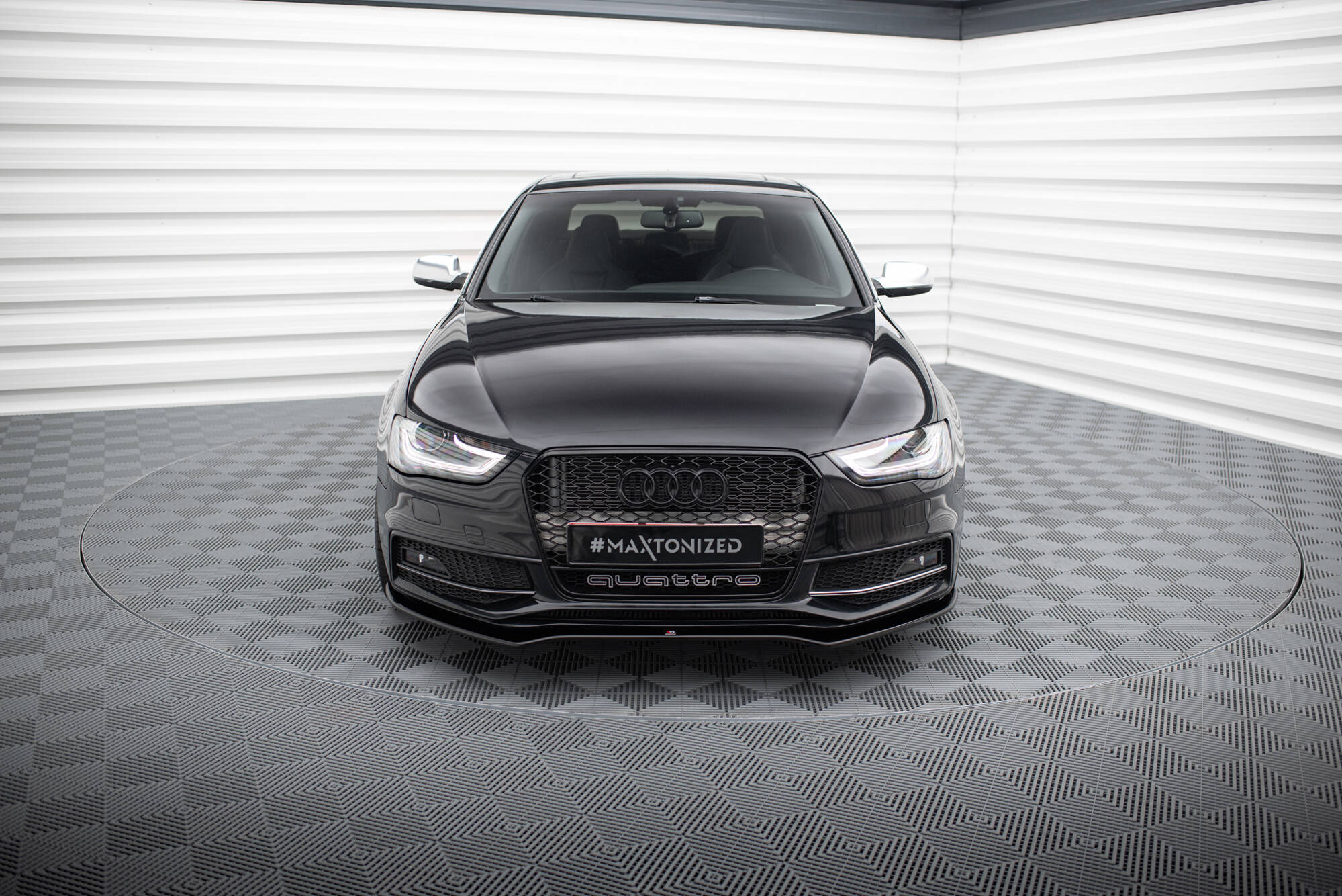 Front Ansatz V.2 für Audi A4 S-Line / S4 B8 Facelift schwarz Hochglanz