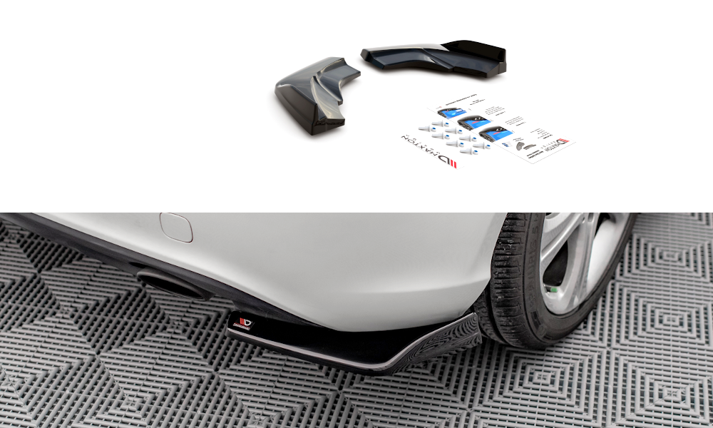 Street+ Heck Ansatz Flaps V.1 passend für Mercedes A W176 schwarz Hochglanz
