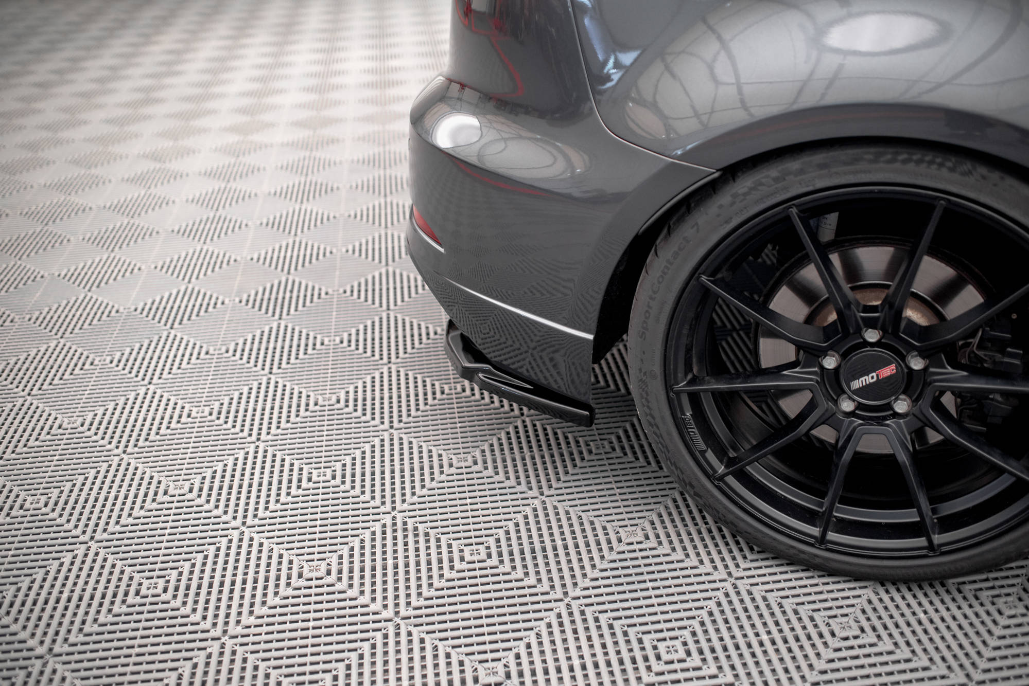 Street+ Heck Ansatz Flaps V.1 passend für Audi S3 Sportback 8V FL schwarz Hochglanz